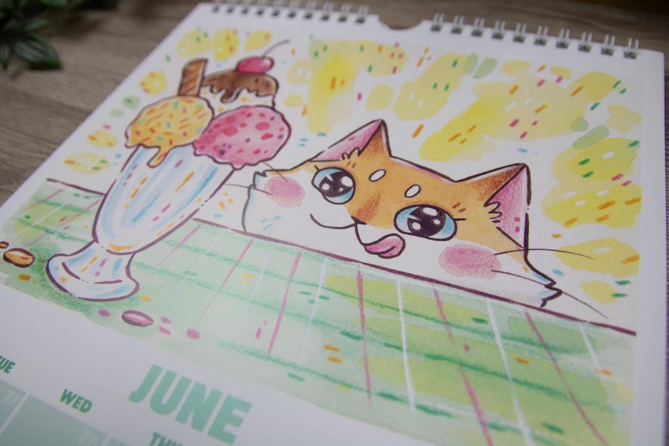 2025 Wall Calendar with Cute Cats