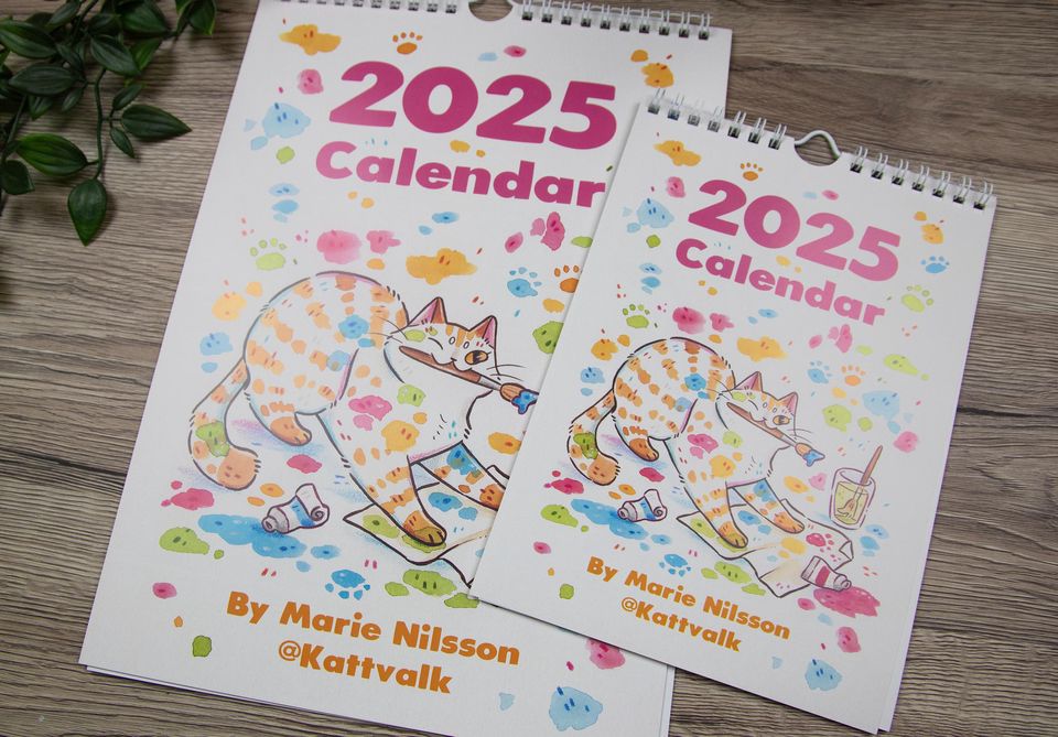 2025 Wall Calendar with Cute Cats