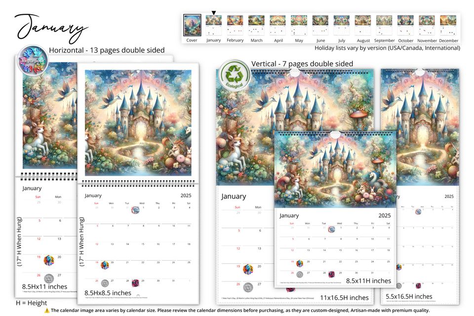 2025 Enchanted Wall Calendar