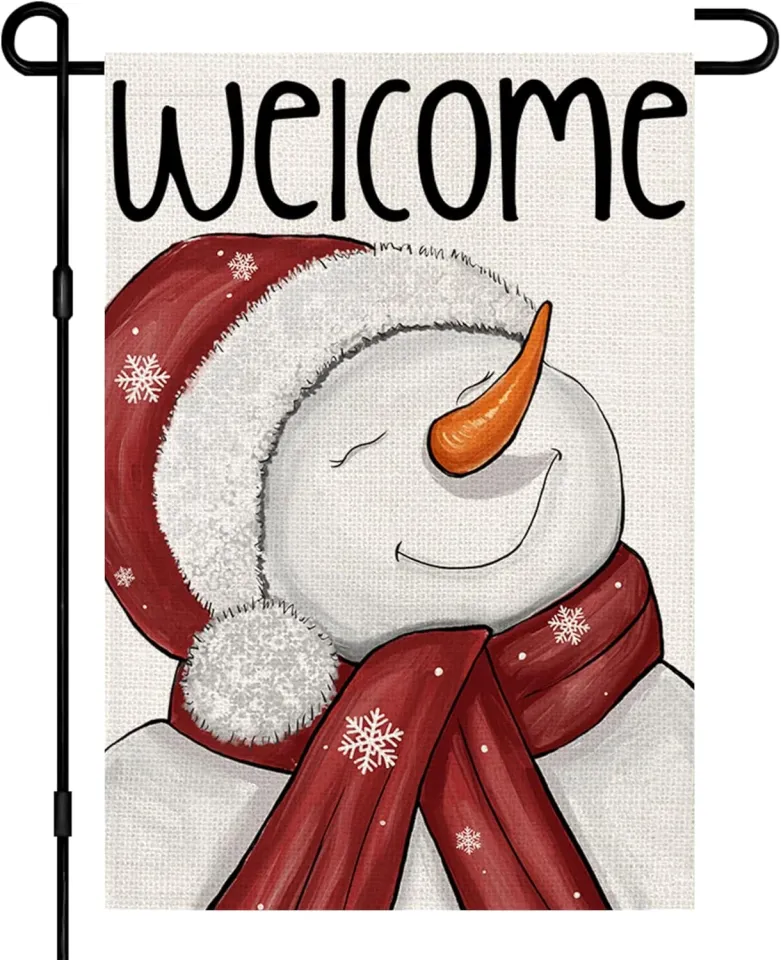 Welcome Christmas Winter Garden Flag
