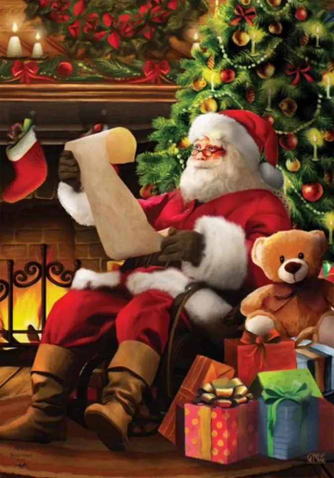 Naughty or Nice Christmas Garden Flag