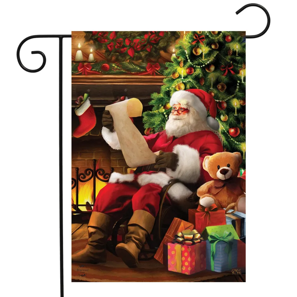 Naughty or Nice Christmas Garden Flag