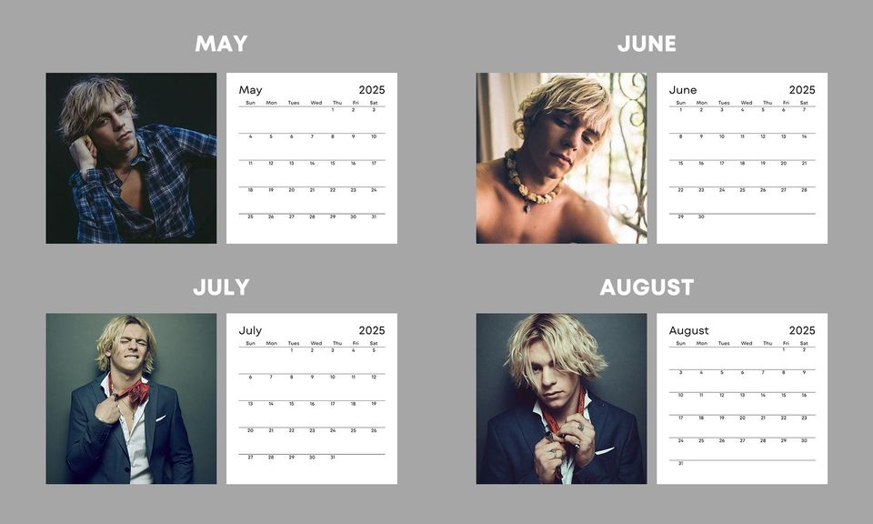 Ross Lynch Calendar | 2025 Wall Calendar | Celeb 2025 Calendar | The Driver Era Band | Best Gift For Christmas, New Year