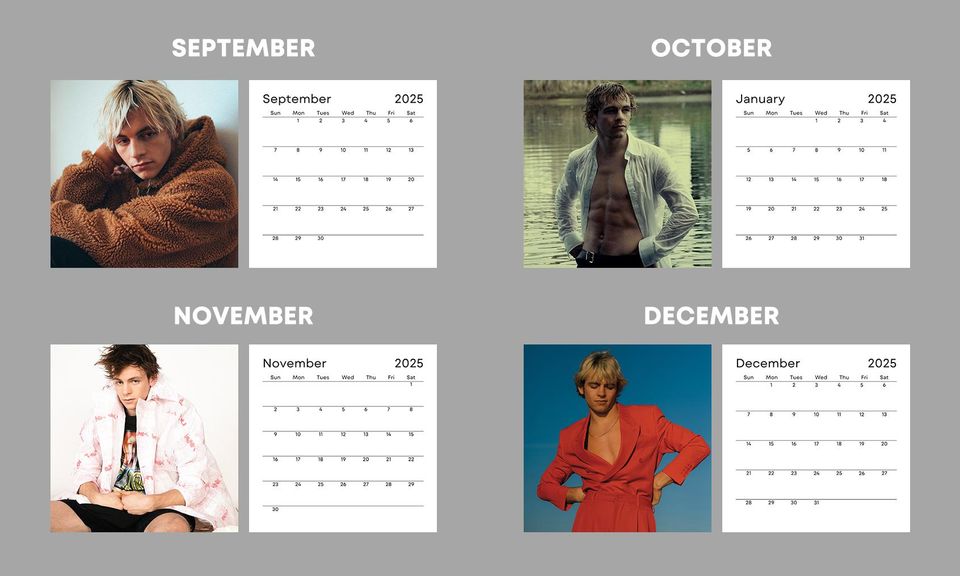 Ross Lynch Calendar | 2025 Wall Calendar | Celeb 2025 Calendar | The Driver Era Band | Best Gift For Christmas, New Year