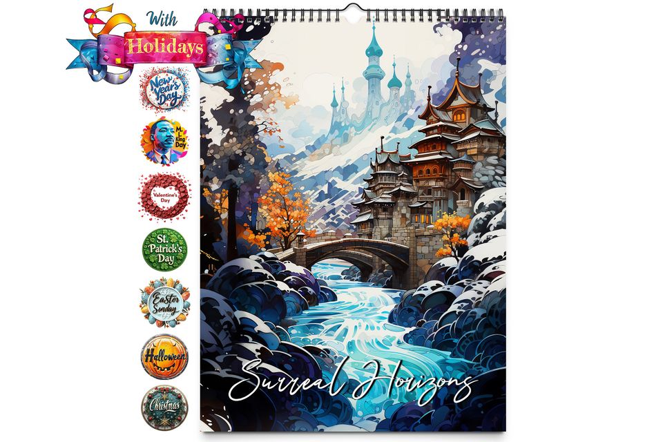 2025 Surreal Horizons Wall Calendar