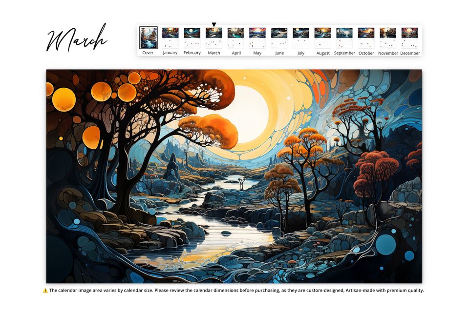 2025 Surreal Horizons Wall Calendar