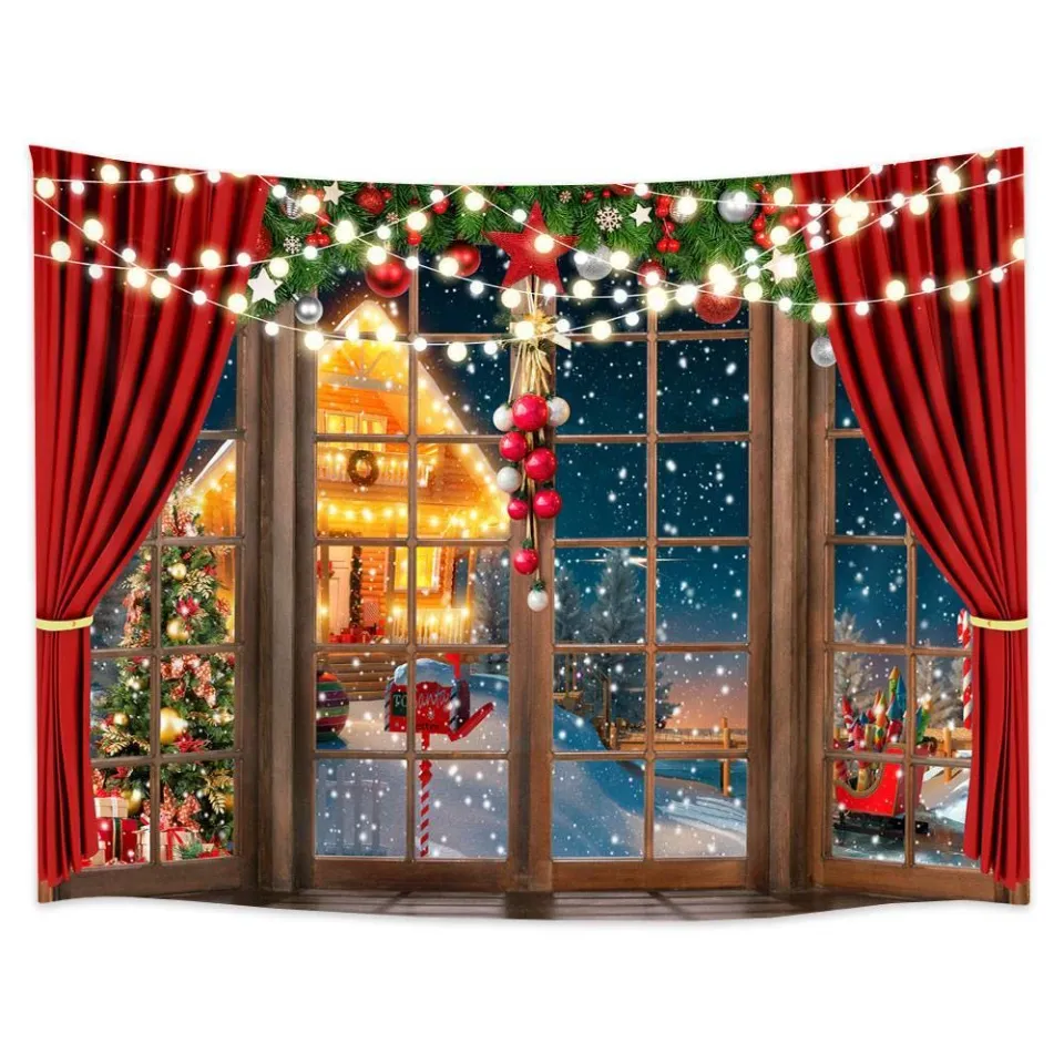 Winter Christmas  Tapestry Wall Hanging Art