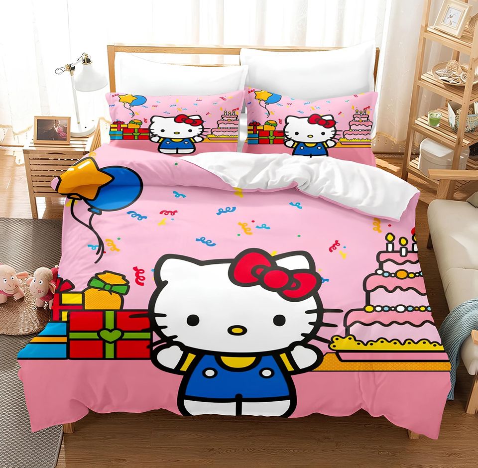Sanrio Hello Kitty Duvet Cover, Hello Kitty Bedding Set