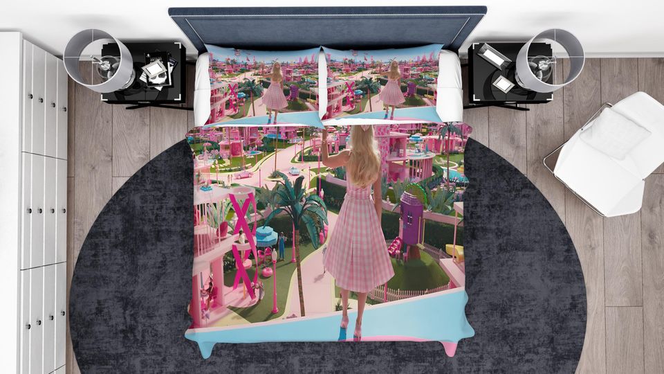 Barbie Duvet Cover, Margot Robbie Fan Bedding Set