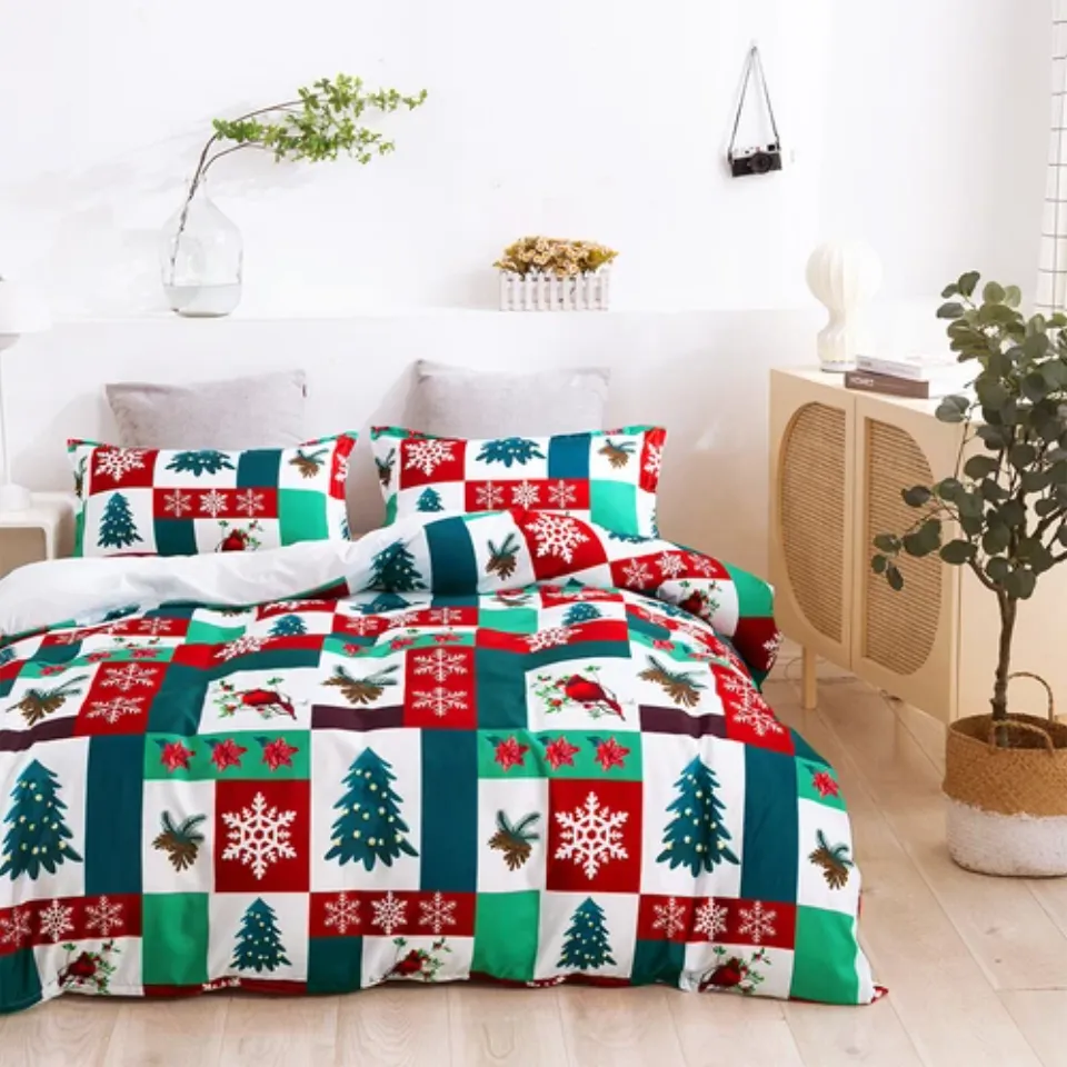 3D Christmas Trees Snowflake Bedding Set | Christmas Gift | Christmas Decor