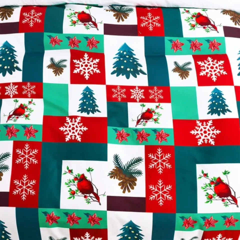 3D Christmas Trees Snowflake Bedding Set | Christmas Gift | Christmas Decor