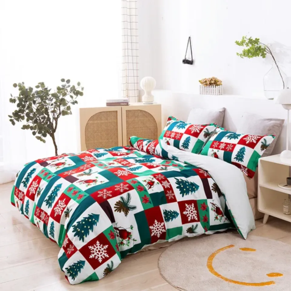 3D Christmas Trees Snowflake Bedding Set | Christmas Gift | Christmas Decor