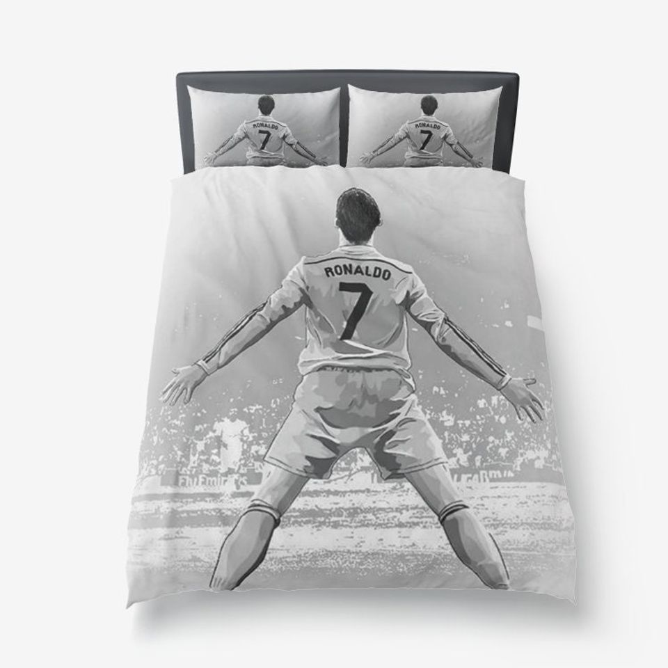 Ronaldo Bedding Set Football Bedcovers Ronaldo Blanket Pillow Soccer Bedclothes Bedroom gift for boy