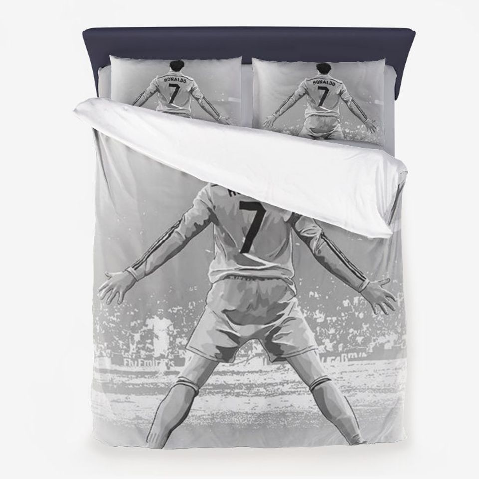Ronaldo Bedding Set Football Bedcovers Ronaldo Blanket Pillow Soccer Bedclothes Bedroom gift for boy