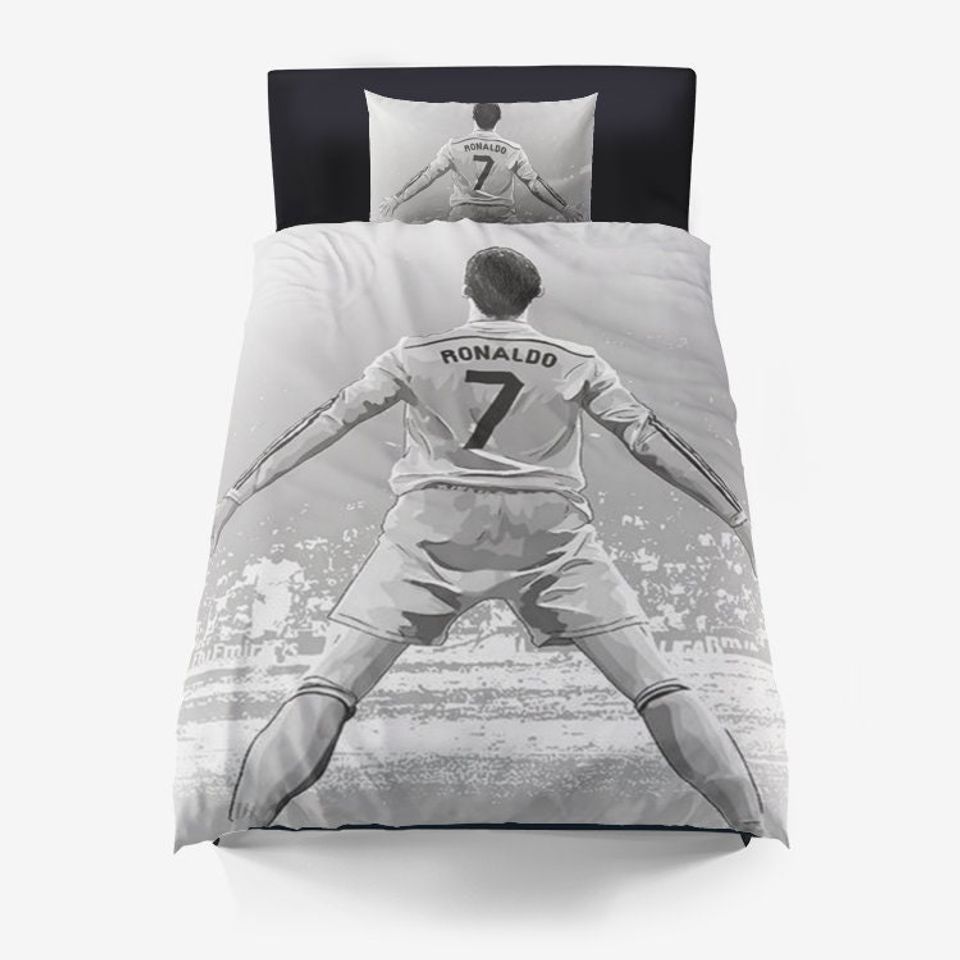 Ronaldo Bedding Set Football Bedcovers Ronaldo Blanket Pillow Soccer Bedclothes Bedroom gift for boy