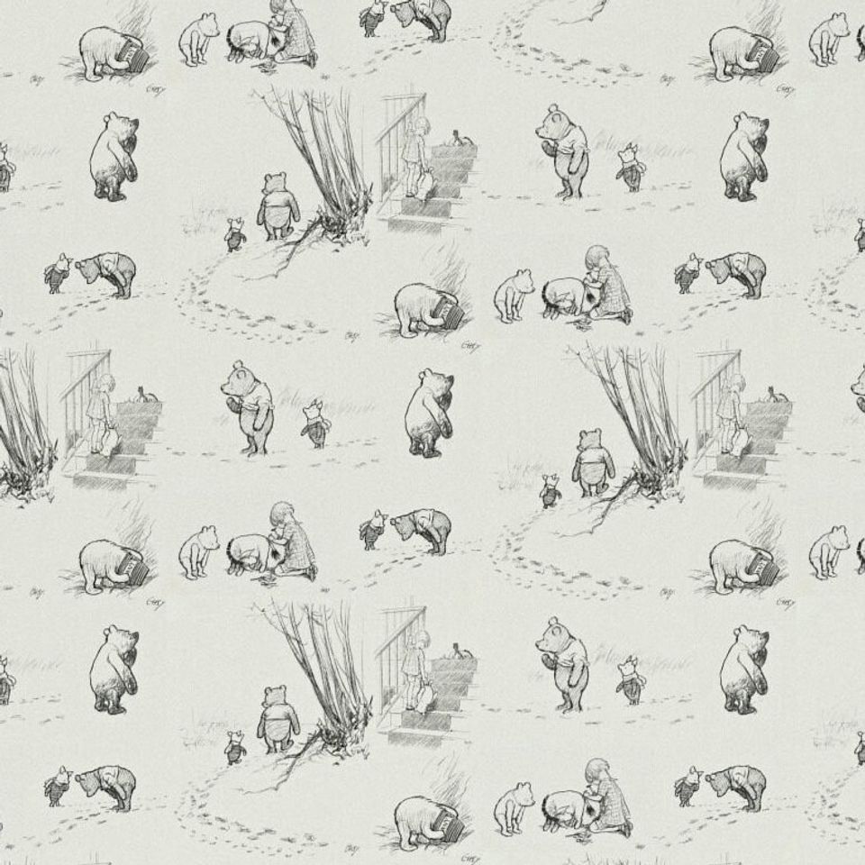 Classic Winnie the Pooh Wrapping Paper - Pooh Bear and Piglet