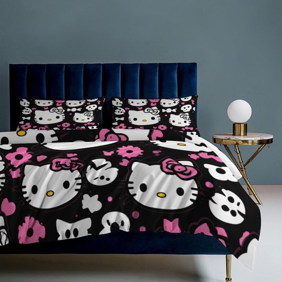 Kawaii Cute HK Bed Set, Hello Kitty Bedding Gifts, Perfect Gift For Her