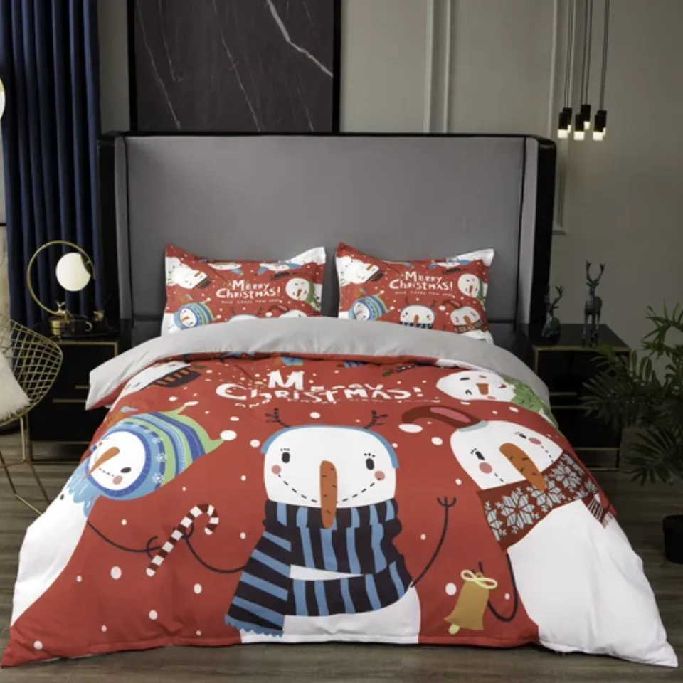 3D Christmas Snowman Bedding Set | Christmas Gift | Christmas Decor
