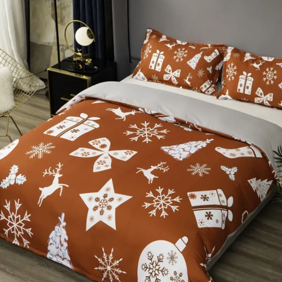 3D Christmas Elements Bedding Set | Christmas Gift | Christmas Decor