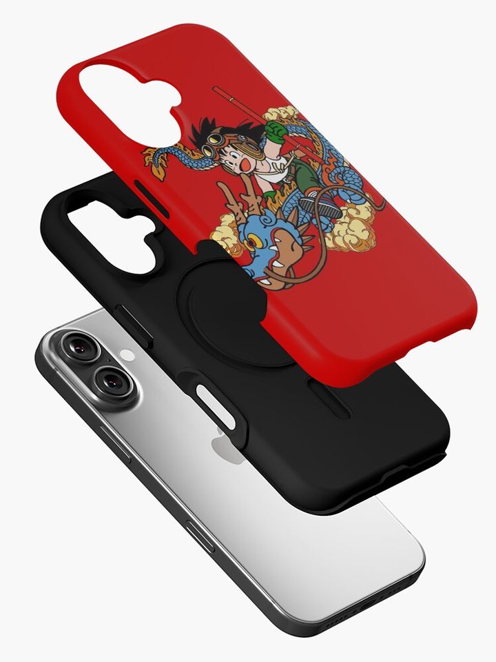 Goku and Blue Shenlong iPhone Case