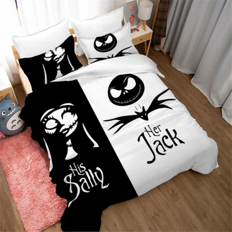 3D Skull Christmas Pattern Love Quilt Cover Set Duvet Cover Bedding Pillowcases