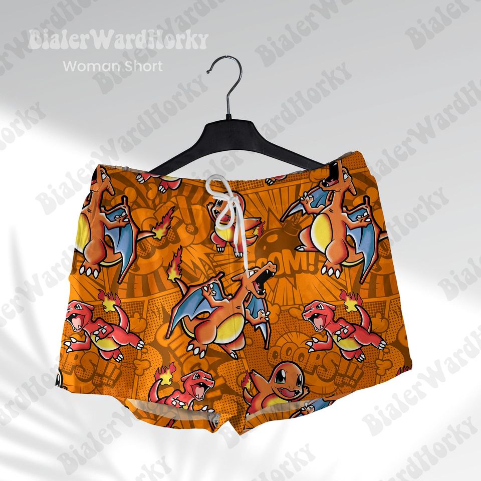 Charmander Evolution Comic Hawaiian Shirt Fire Type Shirt Anime Shirt Charizard Gifts