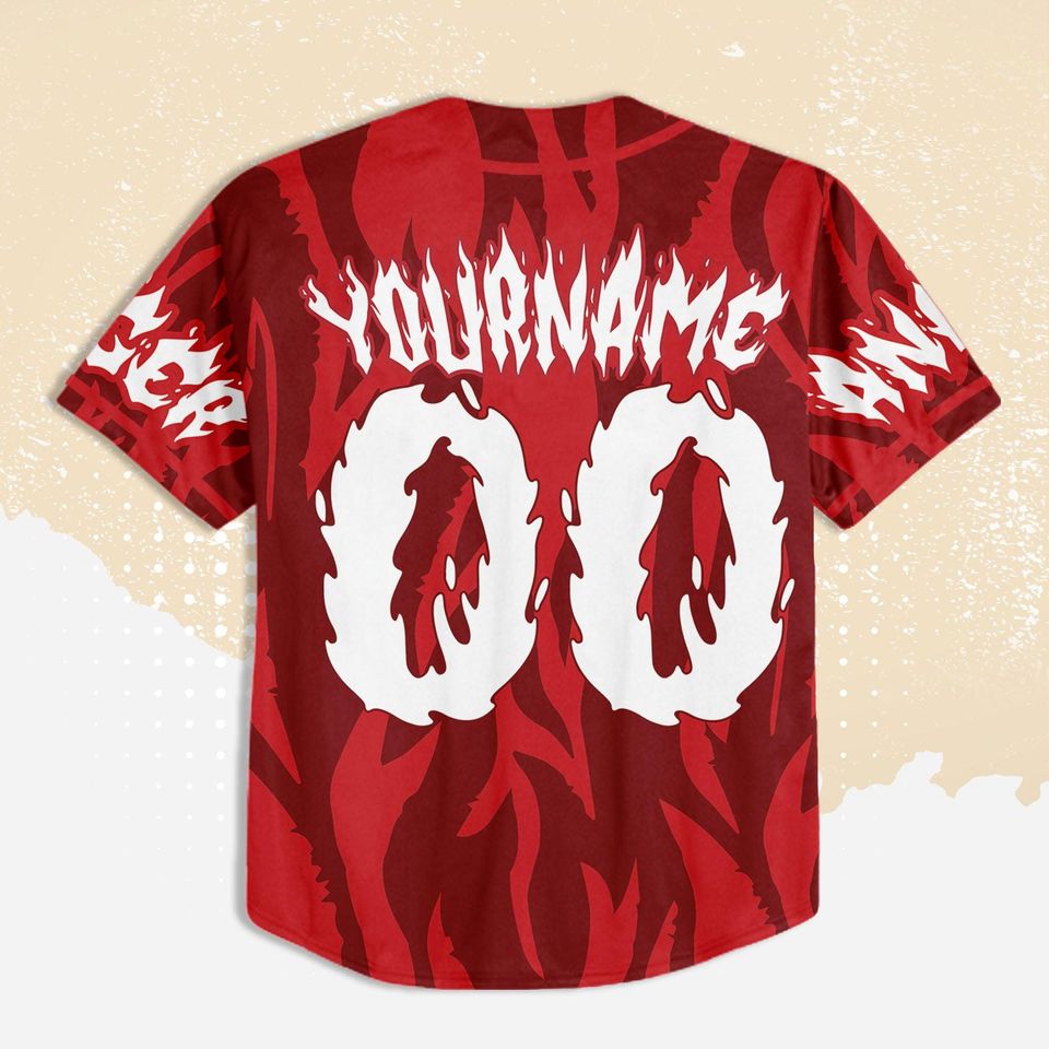 Personalized Inside Out Anger Red Baseball Jersey, Disney Anger Baseball Jersey