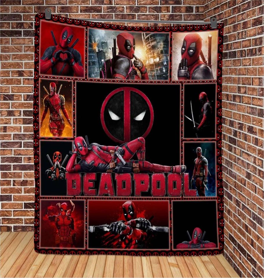 Deadpool Marvel Blanket | Deadpool Wade Wilson Blanket | Deadpool Avengers Superhero Throw Blanket for Bed Couch Sofa