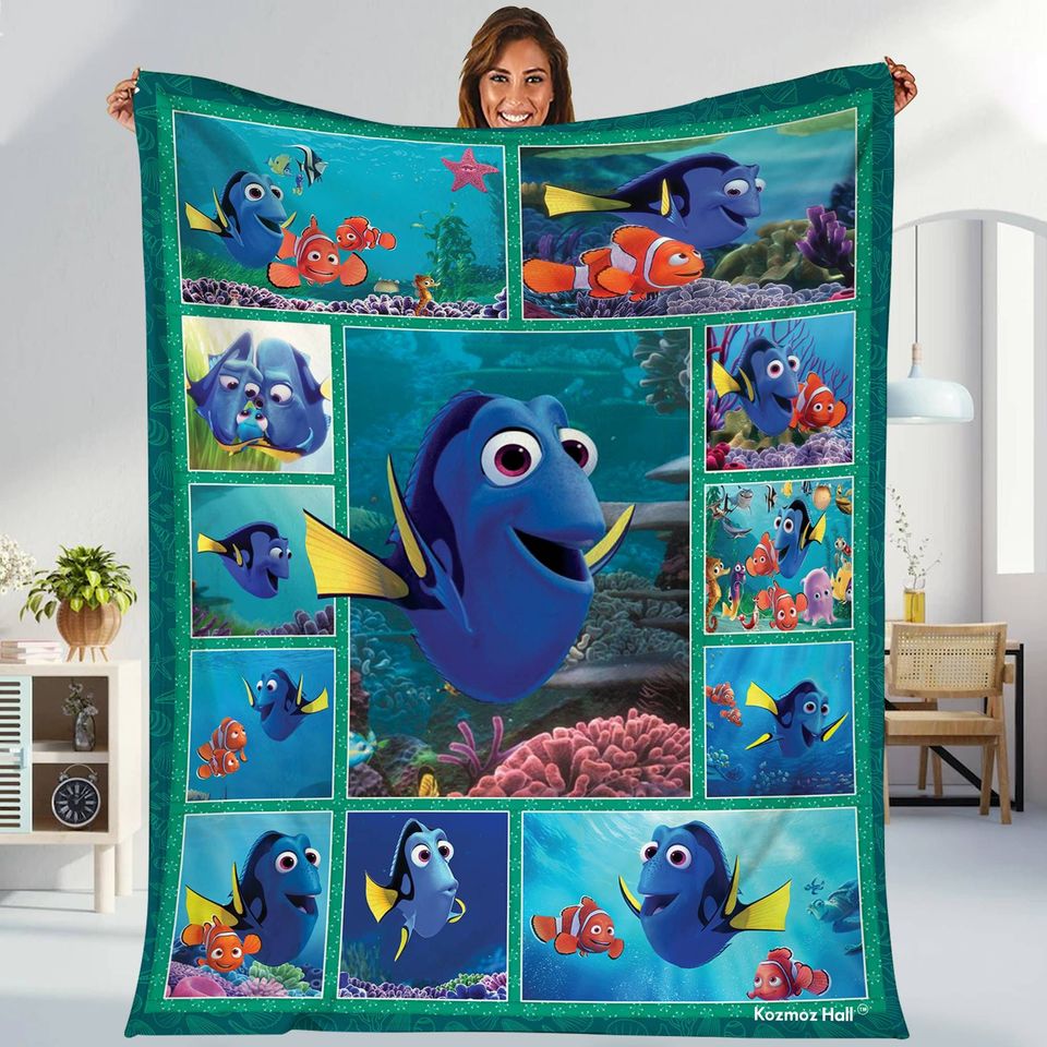 Finding Dory Blanket | Dory Nemo Blanket | Finding Nemo Animal Kingdom Throw Blanket Bed Couch Sofa