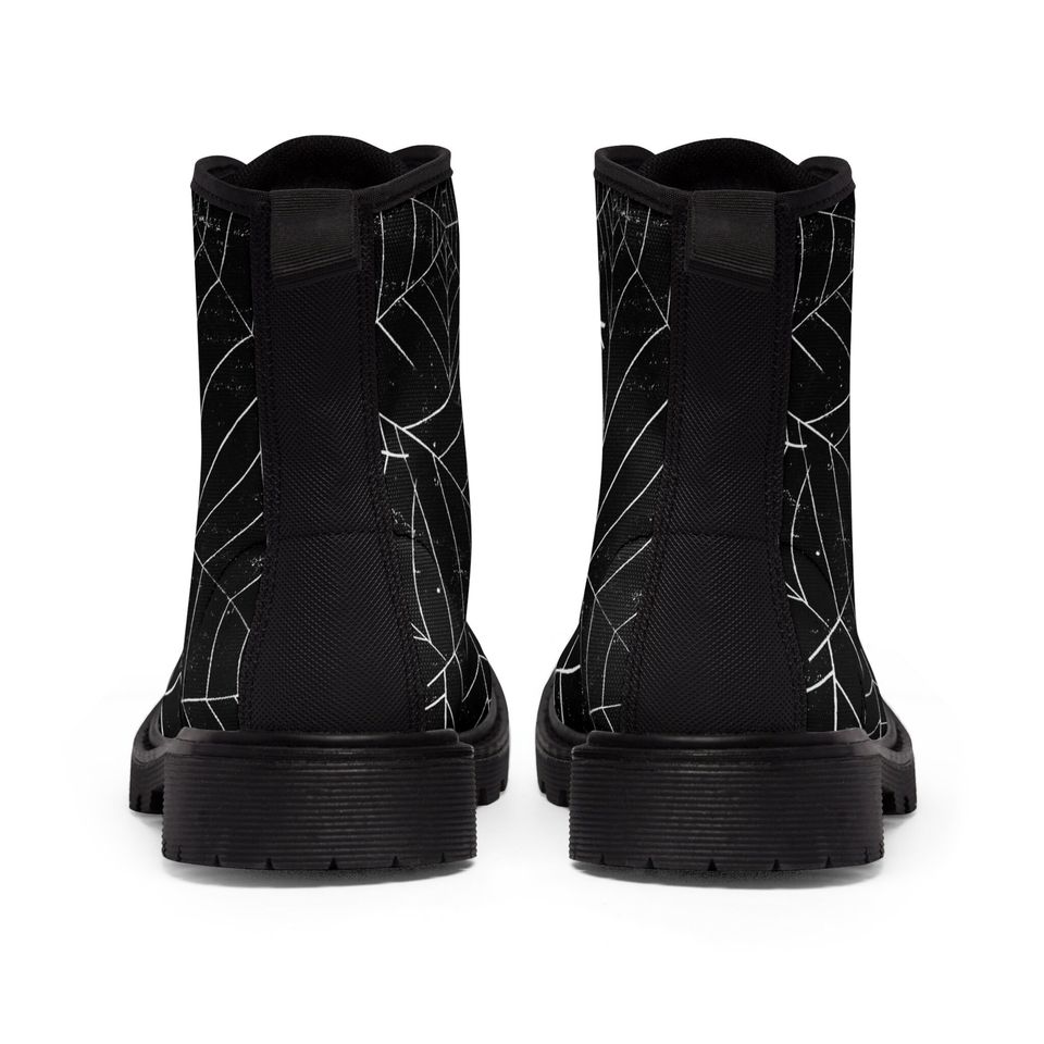 Women's Spider Web Boots - Halloween Design, Trendsetting & Comfy