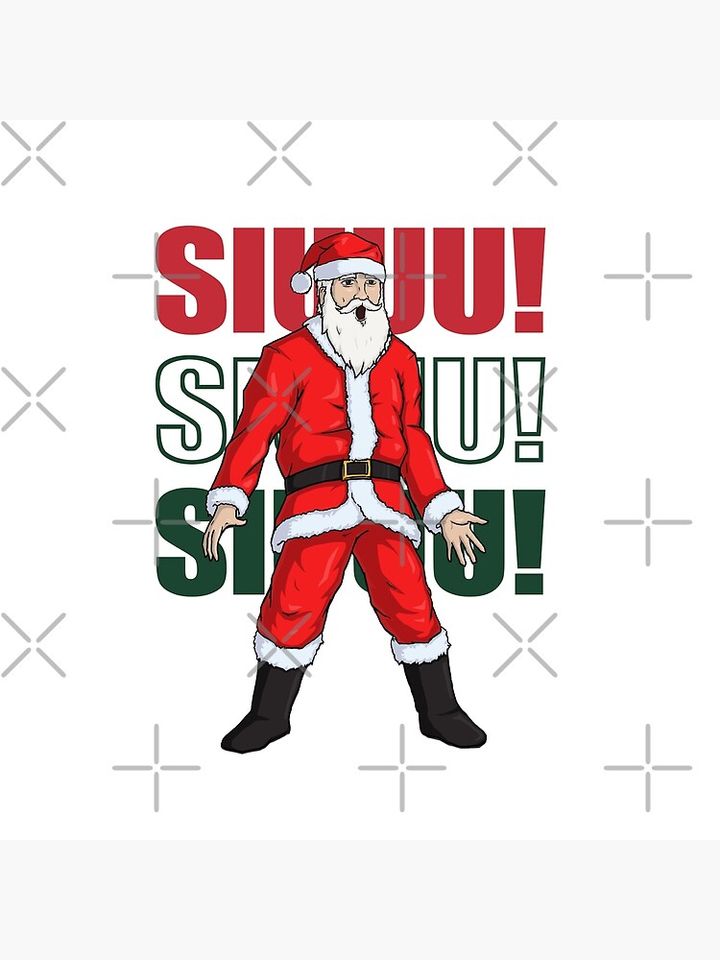 Santa Ronaldo goal celebration siuuu Pillow