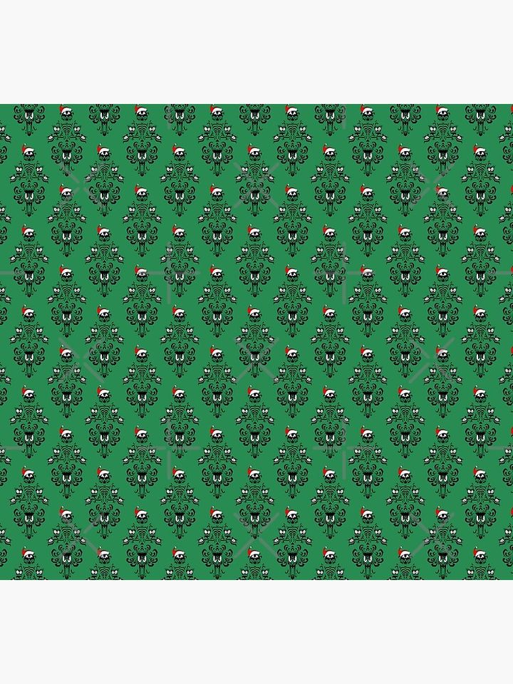 Christmas Haunted Mansion Dark Green Socks