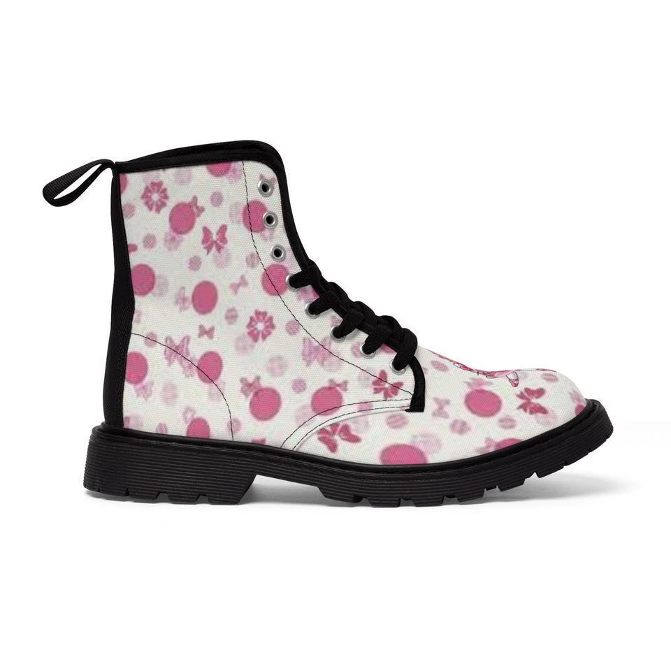 Hello Kitty Pink Women's Canvas Boots