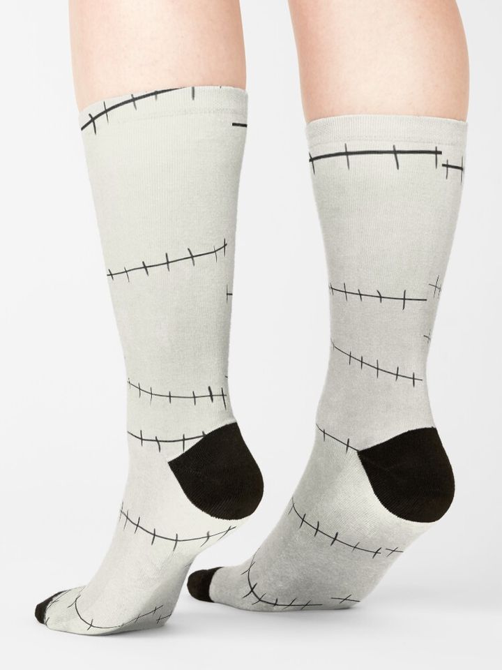 Stitches White Jack Skellington Inspired Socks