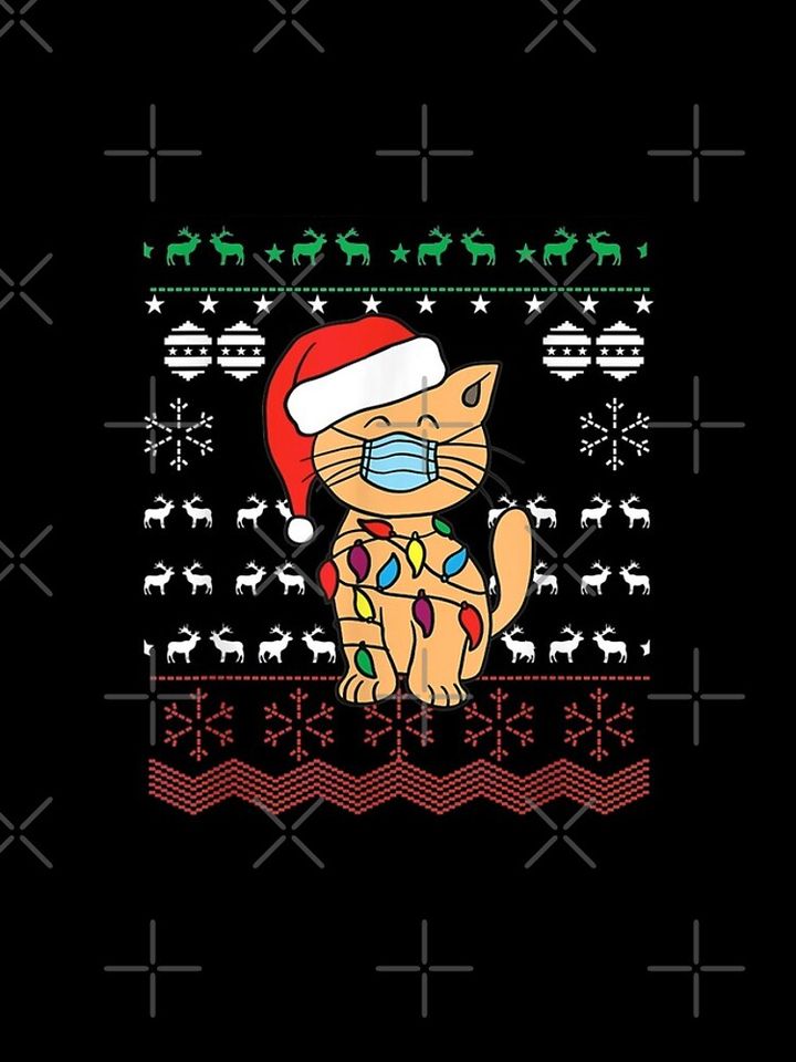 Cat Face Mask Light Chain Christmas iPhone Case