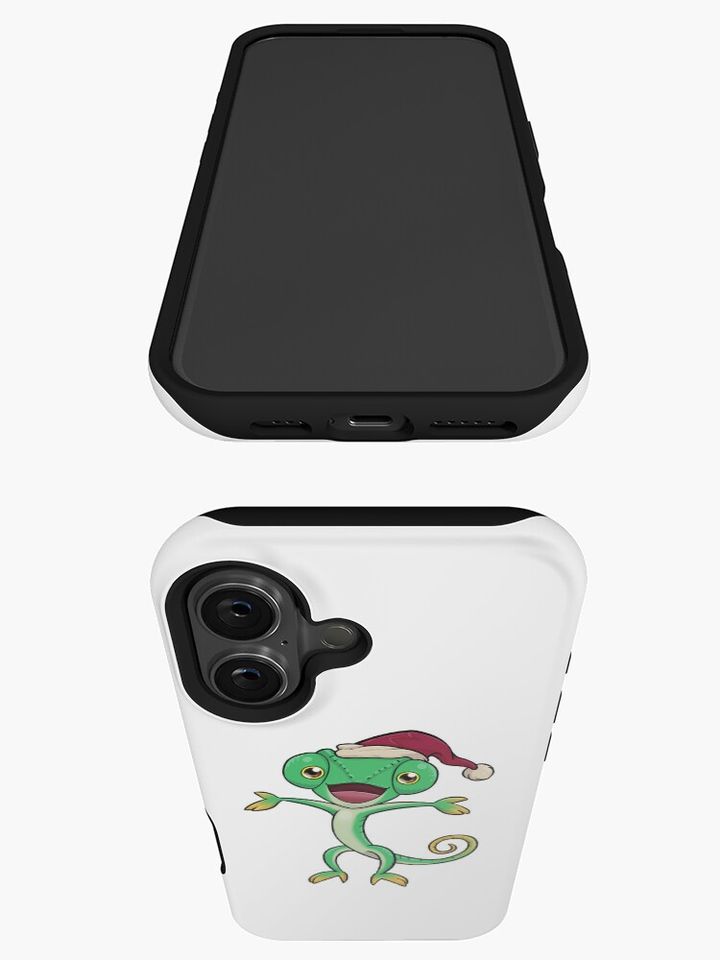 Chameleon Santa | Christmas Reptile iPhone Case