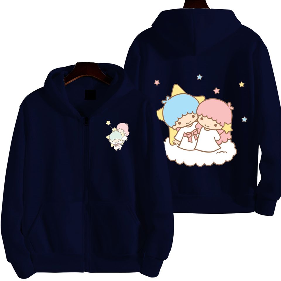 Little Twin Stars Men Zip Up Hoodie