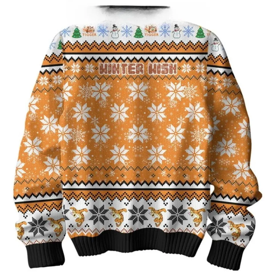 Winnie The Pooh Tigger Winter Wish Personalized Ugly Sweater