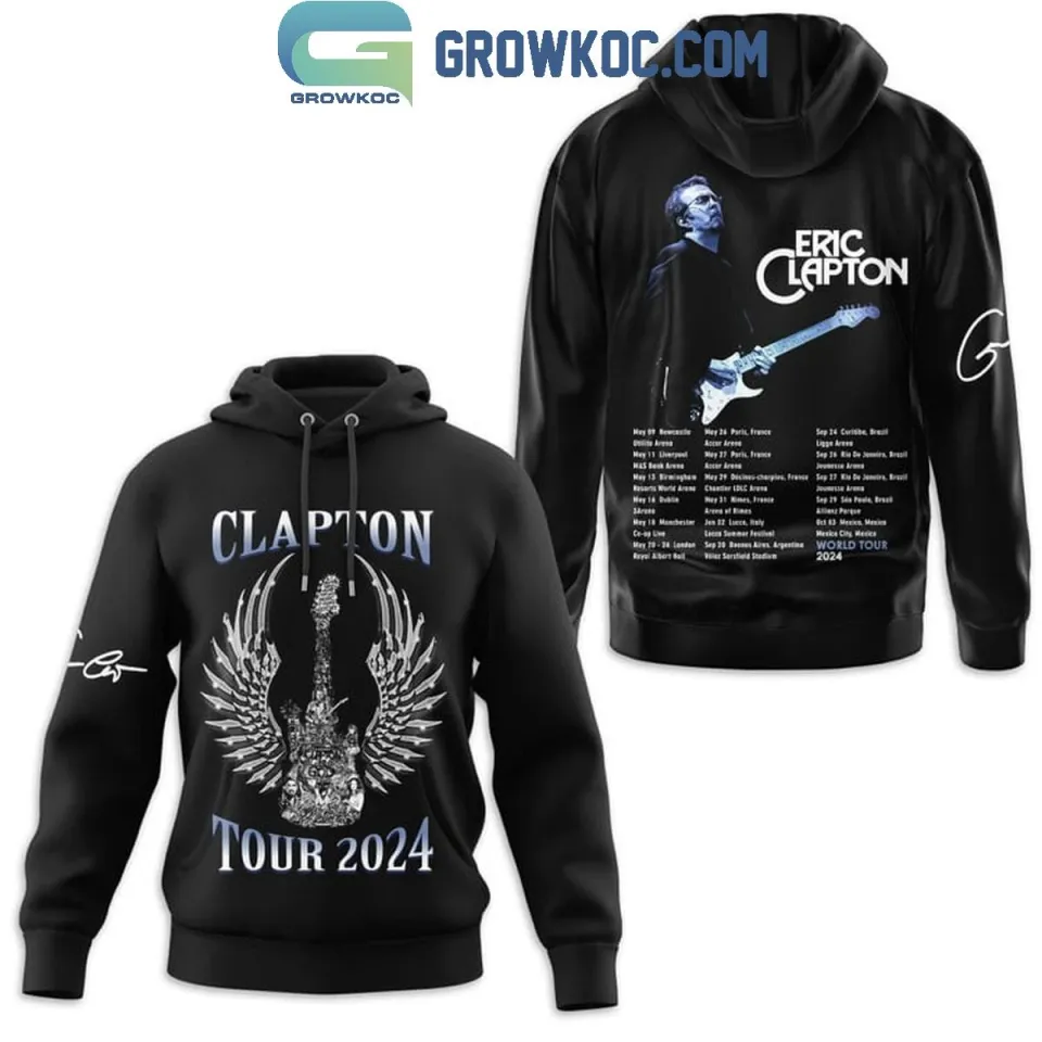 Eric Clapton World Tour 2024 All The Location 3D Hoodie