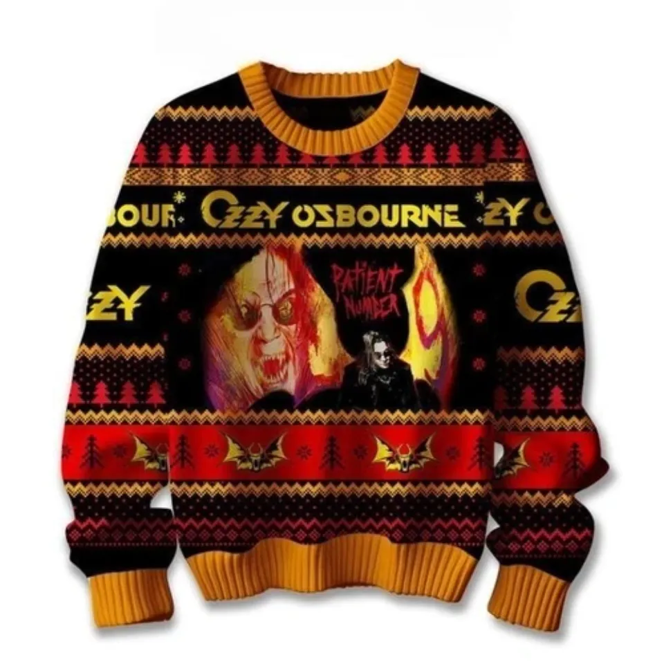 Ozzy Osbourne Rock And Roll Madman 2024 Christmas Ugly Sweater