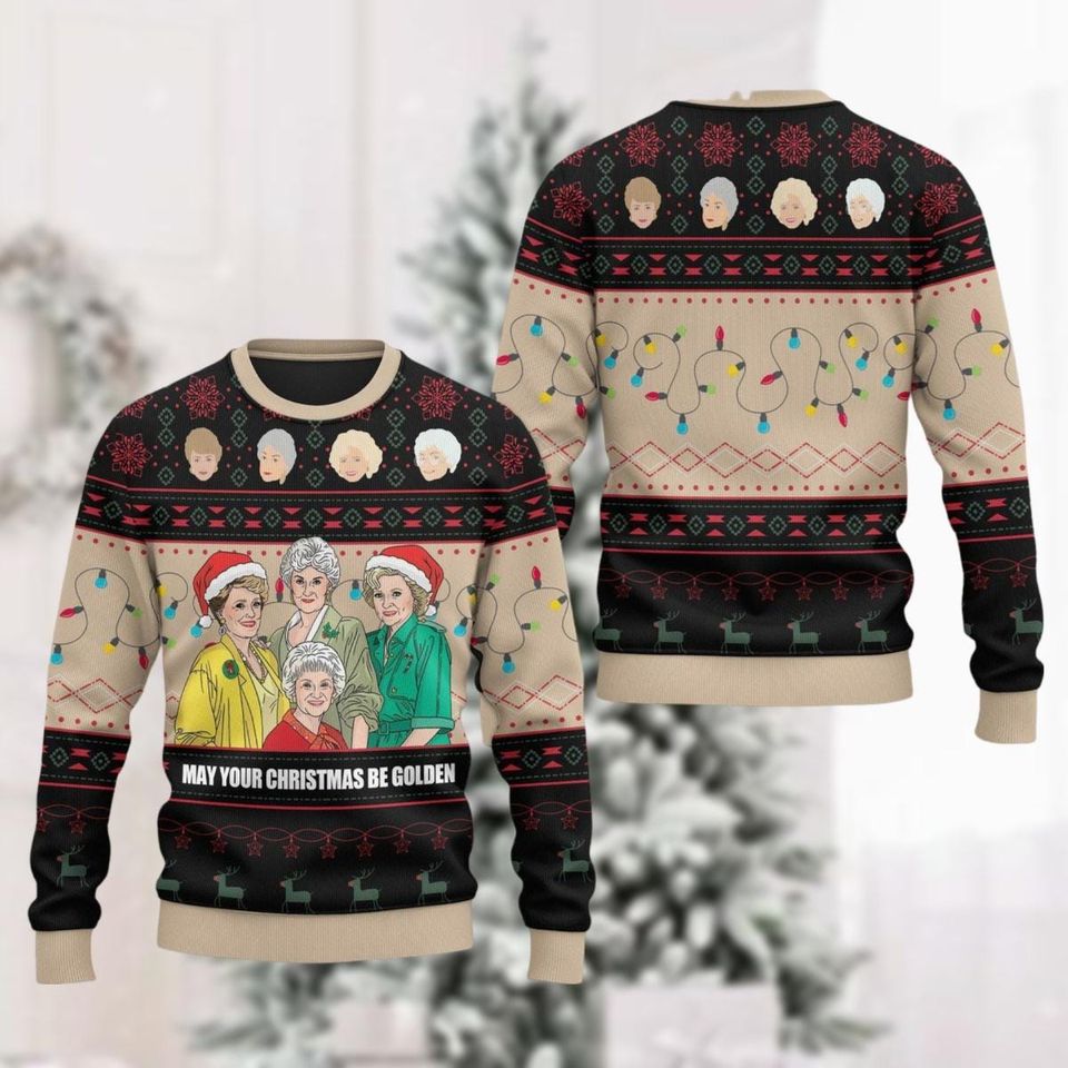 Christmas The Stay Golden Ugly Sweater, Vintage 80S Tv Sitcom Xmas Sweater, Family Ugly Christmas Sweater, Gift For Woman And Man