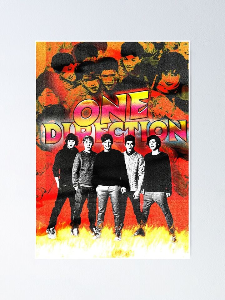 One Direction as a Metal Band Poster