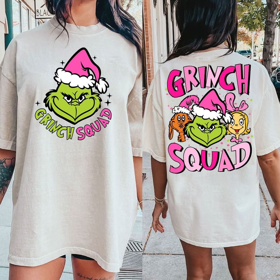 Retro Pink Grinc Squad Sweatshirt, Retro Christmas Sweatshirt