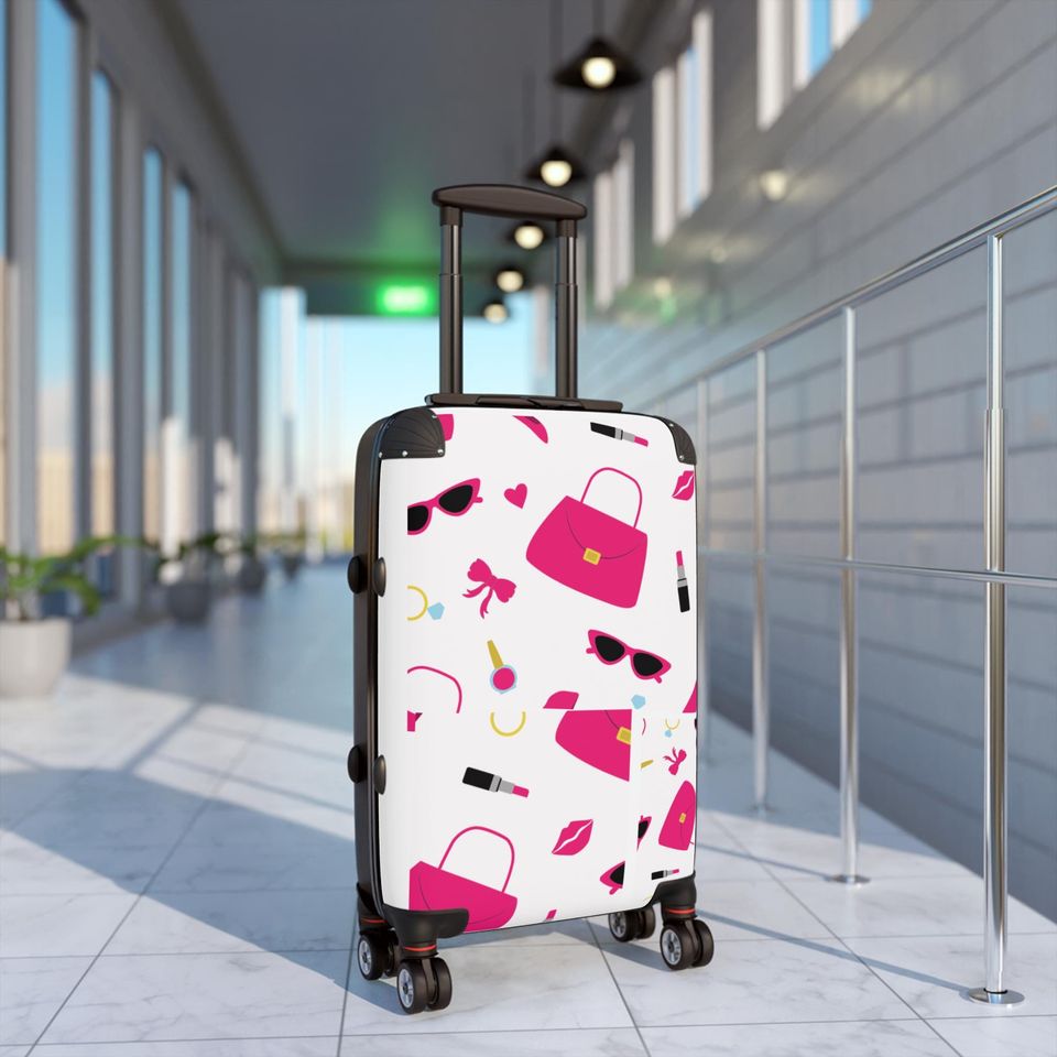 Pink Barbie Girl Suitcase