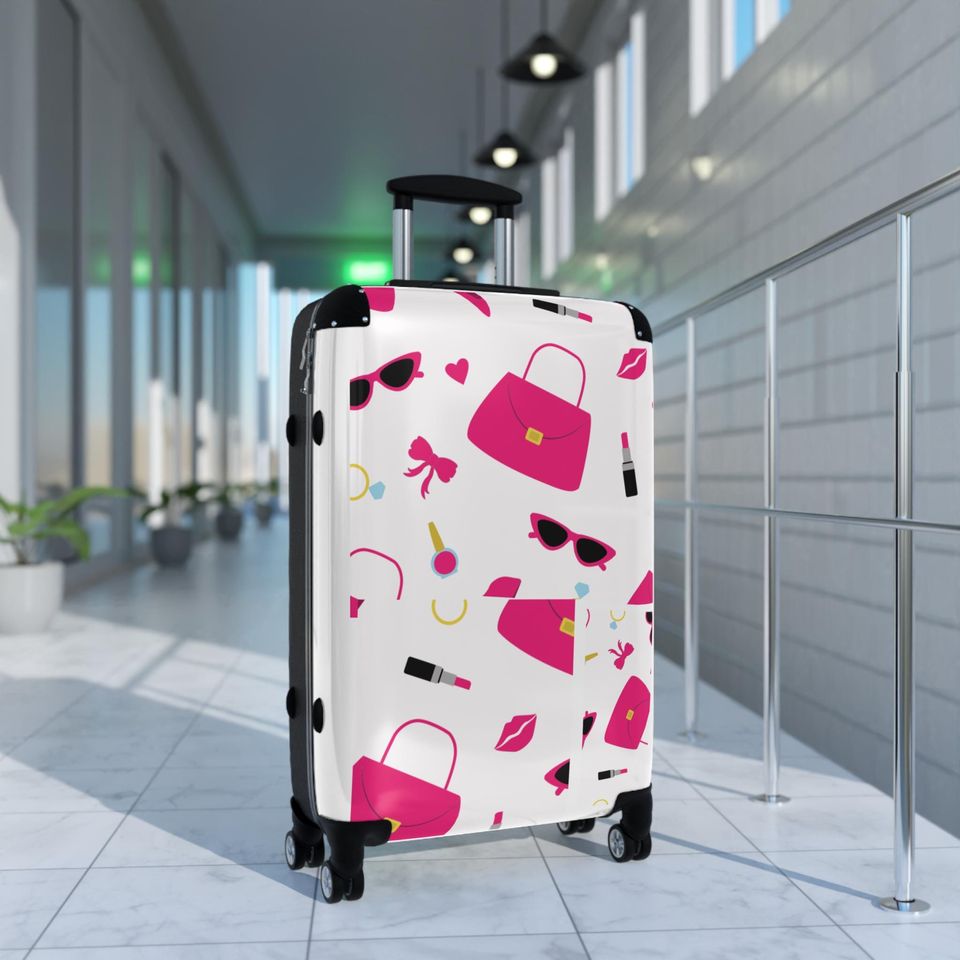 Pink Barbie Girl Suitcase