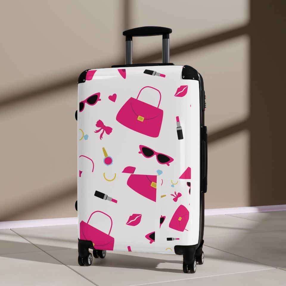 Pink Barbie Girl Suitcase