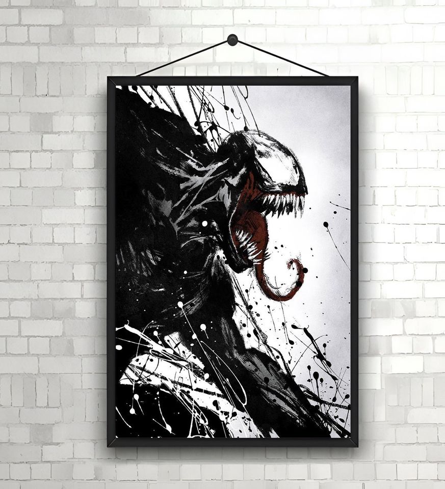 Venom Movie Poster High Quality Print Photo Wall Art Canvas Cloth Multi size for Gift