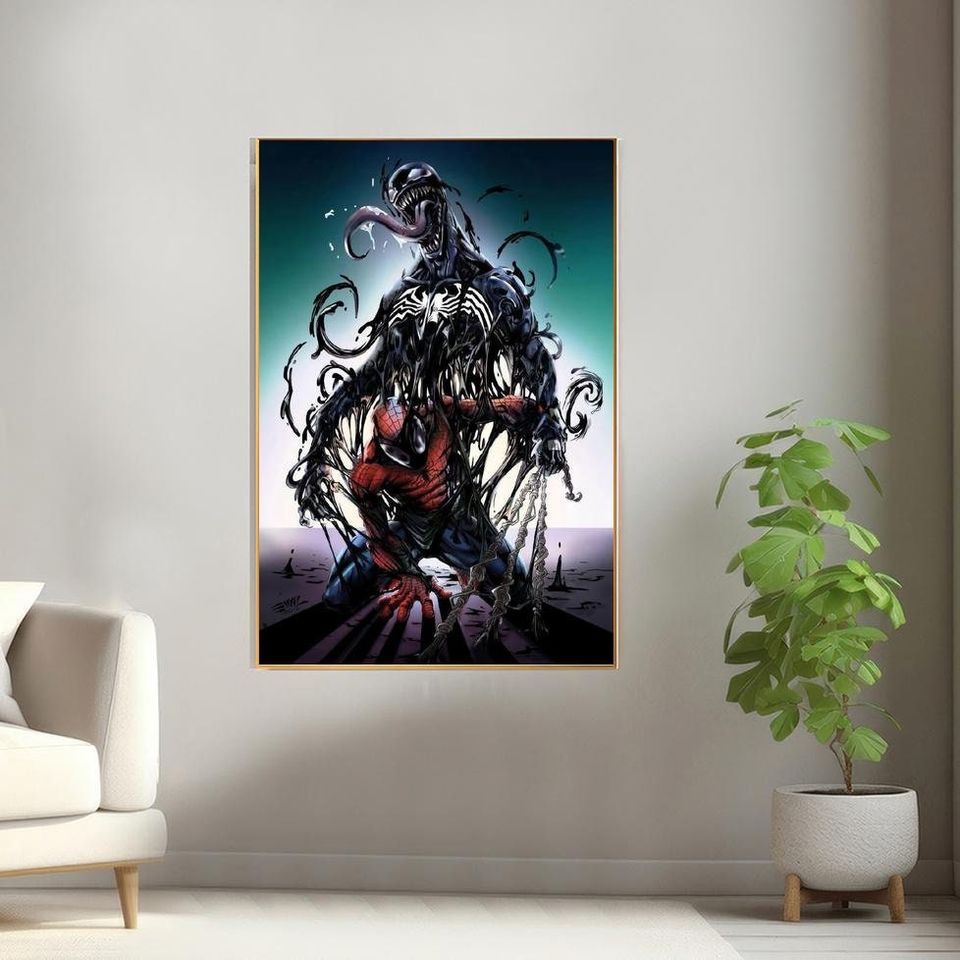 Venom Movie Poster, Canvas Print, Wall Art Canvas Painting Living Room Bedroom Docor,Fan Gift