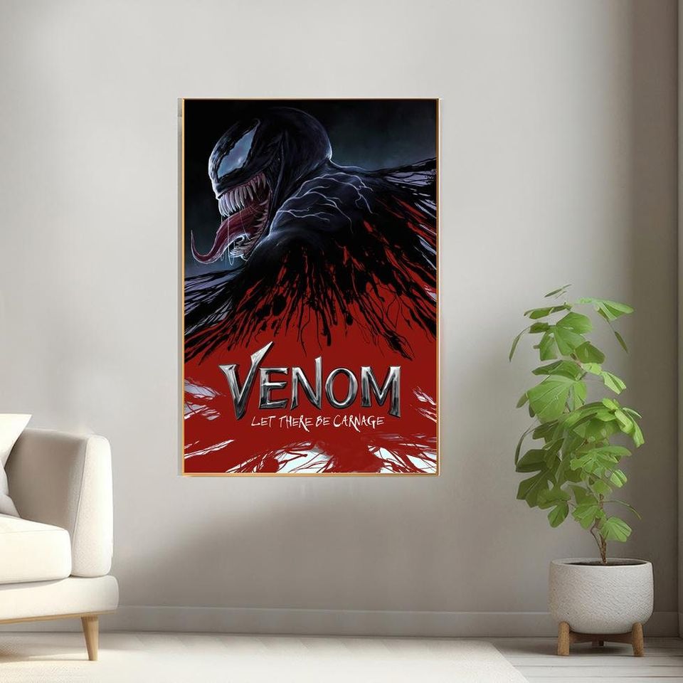 Venom Movie Poster, Canvas Print, Wall Art Canvas Painting Living Room Bedroom Docor,Fan Gift