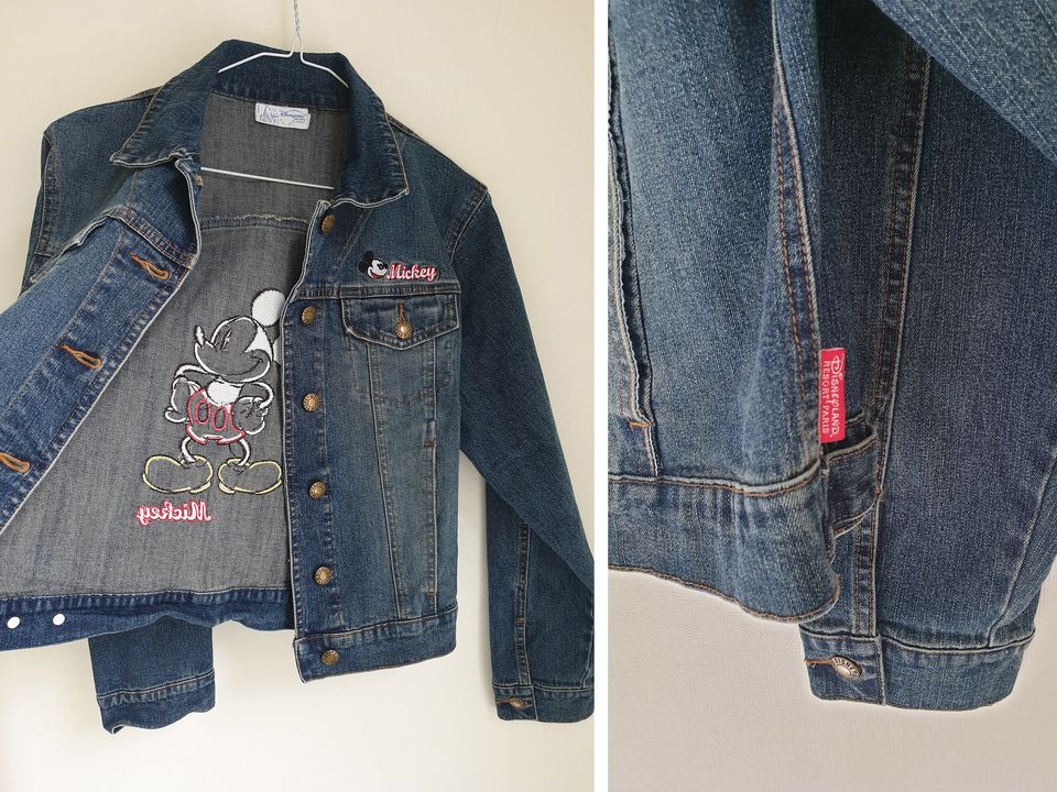 Vintage Mickey Mouse Disney cartoon denim jacket